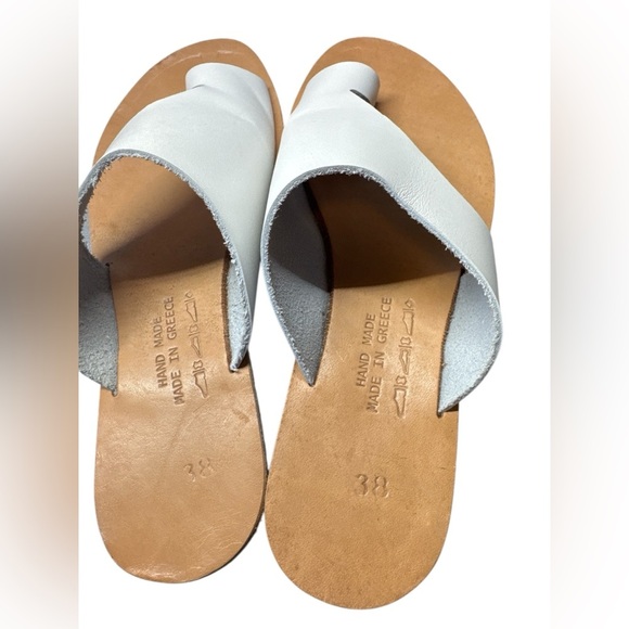 100% Leather Handmade In Greece Sandal Size 8 (Unbranded / Artisan Made) - Picture 3 of 7